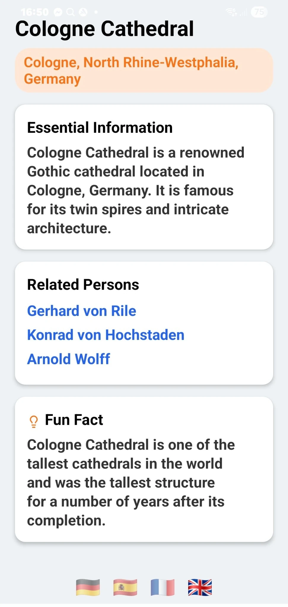 Travel Pal result for Cologne Cathedral