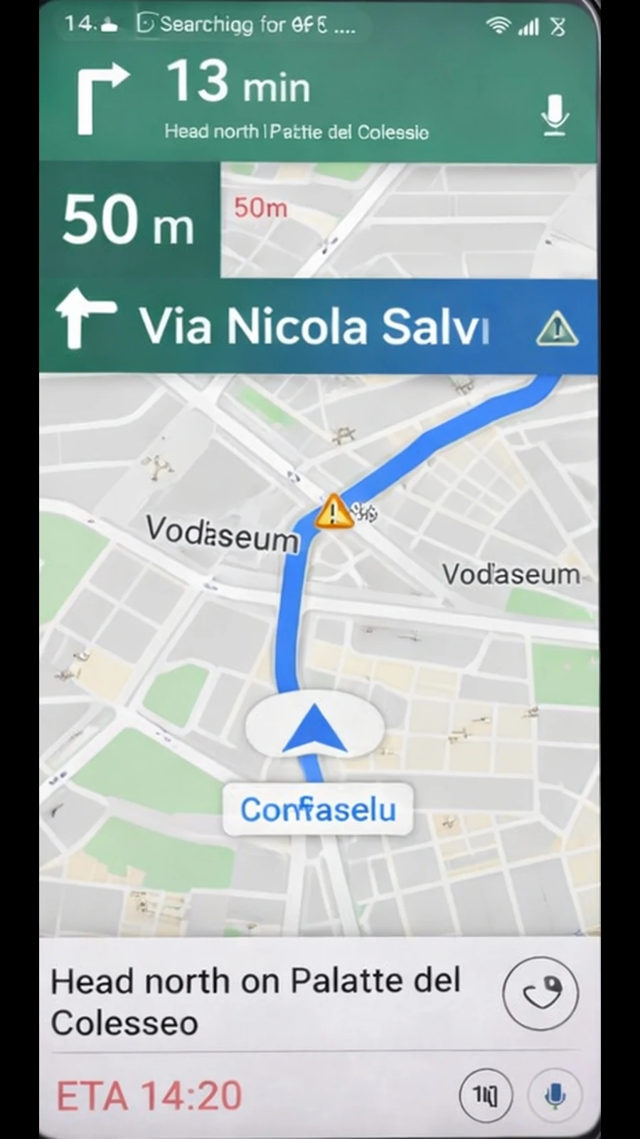 Google Maps style navigation route